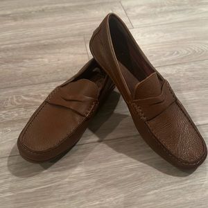 Mens brown 9.5 driver slip on